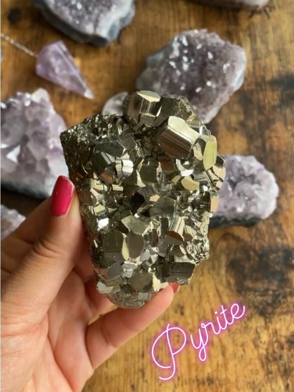 Super High Quality Natural Pyrite Cluster